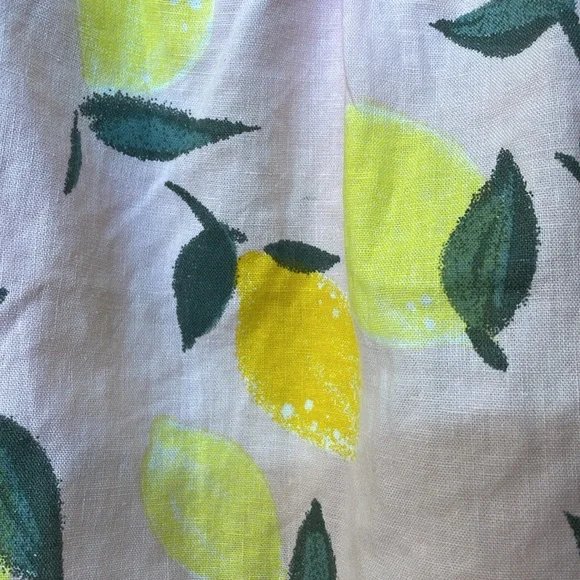 CARTERS NWT Girls Size 7 Lemon Print tank top pink yellow linen cotton 🍋 - Picture 11 of 11